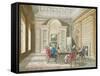 Board Room of The Admiralty, 1808-T. Rowlandson-Framed Stretched Canvas