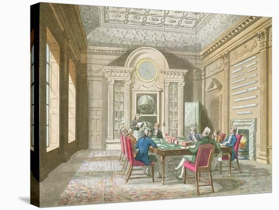 Board Room of The Admiralty, 1808-T. Rowlandson-Stretched Canvas