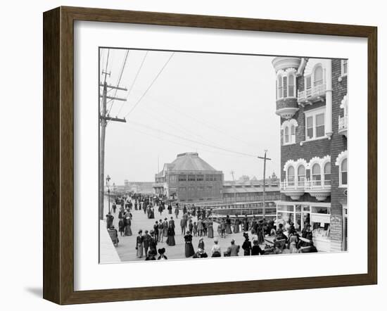 Board Walk Near the Casino, Atlantic City, N.J.-null-Framed Photo