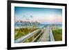 Board Walk on the Beach-garytog-Framed Photographic Print