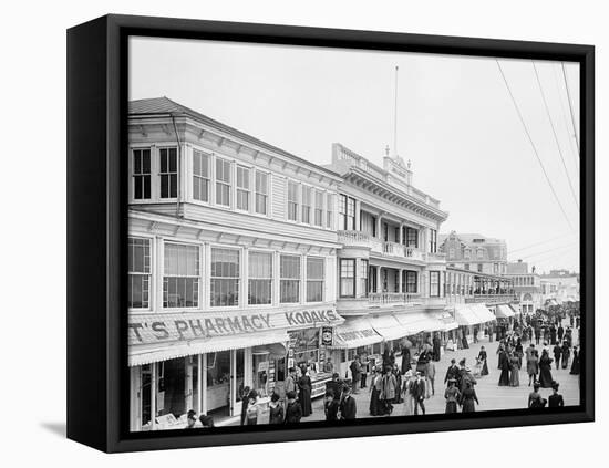 Board Walk Towards Steel Pier, Atlantic City, N.J.-null-Framed Stretched Canvas