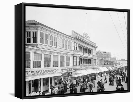 Board Walk Towards Steel Pier, Atlantic City, N.J.-null-Framed Stretched Canvas