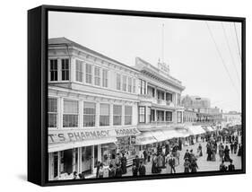 Board Walk Towards Steel Pier, Atlantic City, N.J.-null-Framed Stretched Canvas