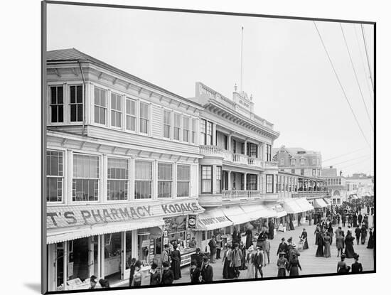 Board Walk Towards Steel Pier, Atlantic City, N.J.-null-Mounted Photo