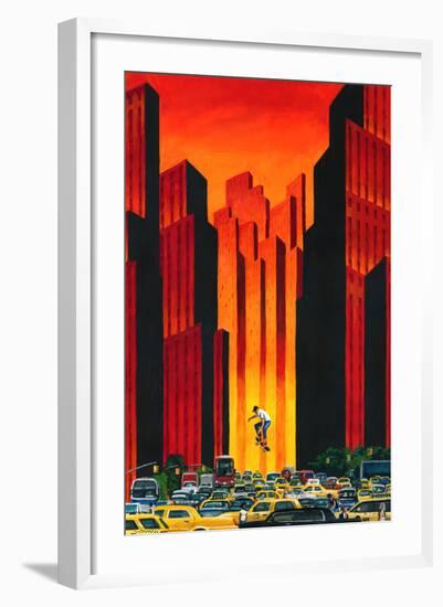 Board with Traffic-Mark Ulriksen-Framed Art Print