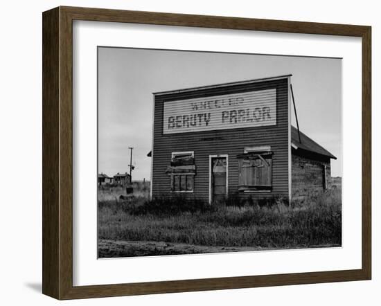 Boarded Up Beauty Salon-Charles E^ Steinheimer-Framed Photographic Print