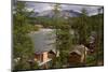 Boarding-House in the Forest Wildlife on the River. Omulevka River. Magadan Region. Russia.-Olenyok-Mounted Photographic Print