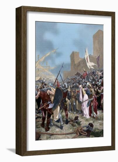 Boarding in Salou of James I of Aragon (1208-1276) to Conquer Majorca, 1229-null-Framed Giclee Print