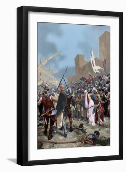 Boarding in Salou of James I of Aragon (1208-1276) to Conquer Majorca, 1229-null-Framed Giclee Print