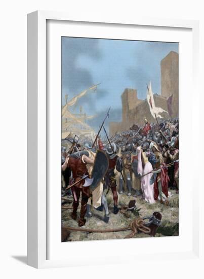 Boarding in Salou of James I of Aragon (1208-1276) to Conquer Majorca, 1229-null-Framed Giclee Print