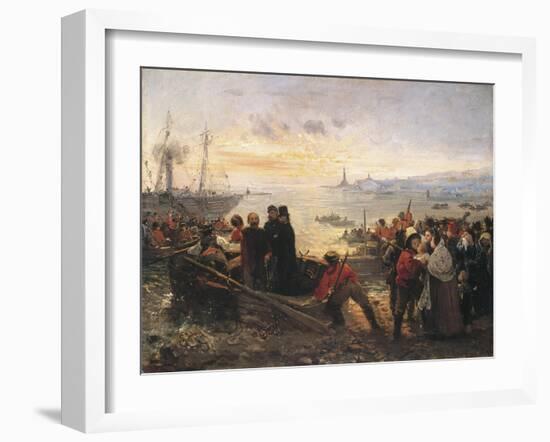 Boarding of Thousand at Quarto, 5 May 1860-Girolamo Induno-Framed Giclee Print