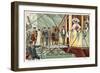 Boarding the Airship in London-null-Framed Giclee Print