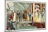 Boarding the Airship in London-null-Mounted Giclee Print