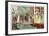 Boarding the Airship in London-null-Framed Giclee Print