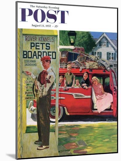 "Boarding the Dog" Saturday Evening Post Cover, August 24, 1957-Earl Mayan-Mounted Giclee Print