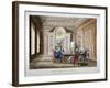 Boardroom of the Admiralty with a Meeting in Progress, Whitehall, Westminster, London, 1808-Augustus Charles Pugin-Framed Giclee Print