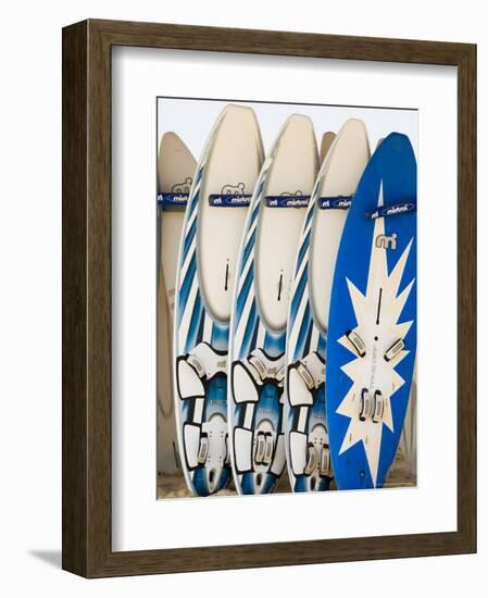 Boards for Wind Surfing at Santa Maria on the Island of Sal (Salt), Cape Verde Islands, Africa-R H Productions-Framed Photographic Print