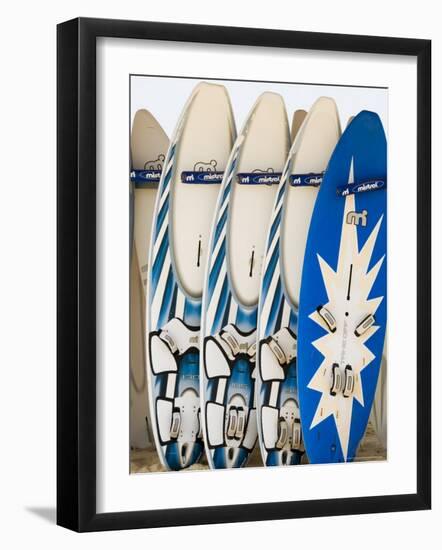 Boards for Wind Surfing at Santa Maria on the Island of Sal (Salt), Cape Verde Islands, Africa-R H Productions-Framed Photographic Print