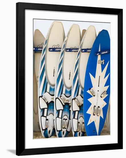 Boards for Wind Surfing at Santa Maria on the Island of Sal (Salt), Cape Verde Islands, Africa-R H Productions-Framed Photographic Print