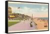 Boardwalk and Beach, Virginia Beach, Virginia-null-Framed Stretched Canvas