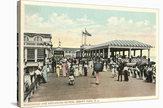 Boardwalk and Esplanade, Asbury Park, New Jersey-null-Stretched Canvas