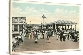 Boardwalk and Esplanade, Asbury Park, New Jersey-null-Stretched Canvas