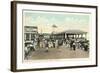 Boardwalk and Esplanade, Asbury Park, New Jersey-null-Framed Art Print