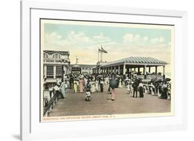 Boardwalk and Esplanade, Asbury Park, New Jersey-null-Framed Premium Giclee Print