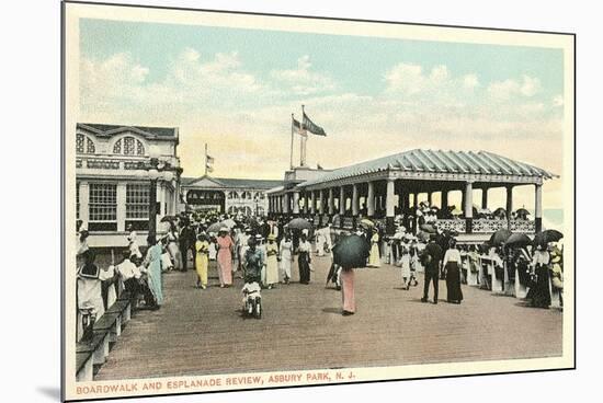 Boardwalk and Esplanade, Asbury Park, New Jersey-null-Mounted Premium Giclee Print