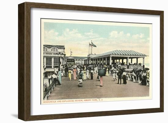 Boardwalk and Esplanade, Asbury Park, New Jersey-null-Framed Art Print