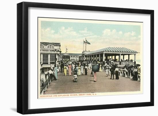 Boardwalk and Esplanade, Asbury Park, New Jersey-null-Framed Art Print