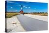 Boardwalk and Lighthouse, Fire Island, New York-George Oze-Stretched Canvas
