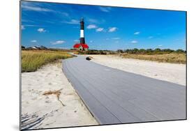 Boardwalk and Lighthouse, Fire Island, New York-George Oze-Mounted Photographic Print