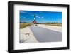 Boardwalk and Lighthouse, Fire Island, New York-George Oze-Framed Photographic Print