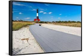 Boardwalk and Lighthouse, Fire Island, New York-George Oze-Framed Photographic Print