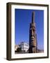 Boardwalk and Totem Pole on the Beach, Ocean City, Maryland, USA-Bill Bachmann-Framed Photographic Print