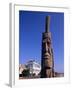 Boardwalk and Totem Pole on the Beach, Ocean City, Maryland, USA-Bill Bachmann-Framed Photographic Print