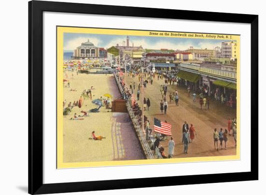 Boardwalk, Asbury Park, New Jersey-null-Framed Art Print