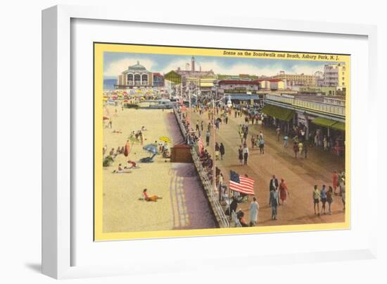 Boardwalk, Asbury Park, New Jersey-null-Framed Art Print