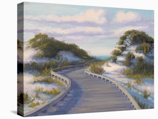 Boardwalk at The Beach-Jill Schultz McGannon-Stretched Canvas