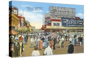 Boardwalk, Atlantic City-null-Stretched Canvas