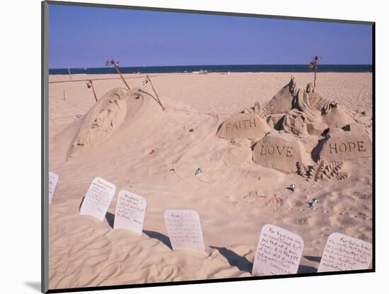 Boardwalk Beach Sand of Christ, Ocean City, Maryland, USA-Bill Bachmann-Mounted Photographic Print