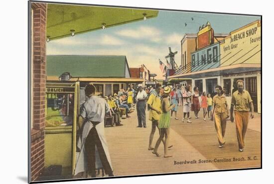 Boardwalk, Carolina Beach, North Carolina-null-Mounted Art Print