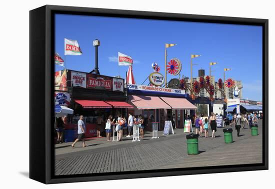 Boardwalk, Coney Island, Brooklyn, New York City, United States of America, North America-Wendy Connett-Framed Stretched Canvas