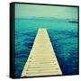 Boardwalk in Ses Illetes Beach in Formentera, Balearic Islands-nito-Framed Stretched Canvas