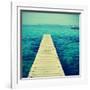 Boardwalk in Ses Illetes Beach in Formentera, Balearic Islands-nito-Framed Art Print