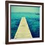 Boardwalk in Ses Illetes Beach in Formentera, Balearic Islands-nito-Framed Art Print