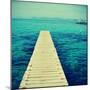 Boardwalk in Ses Illetes Beach in Formentera, Balearic Islands-nito-Mounted Premium Giclee Print