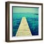 Boardwalk in Ses Illetes Beach in Formentera, Balearic Islands-nito-Framed Art Print