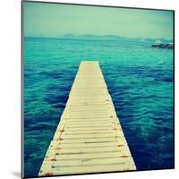 Boardwalk in Ses Illetes Beach in Formentera, Balearic Islands-nito-Mounted Art Print